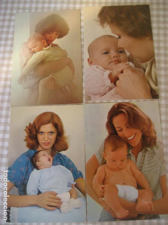 Postales: Madres con bebes. 4 postales C y Z. - Foto 1