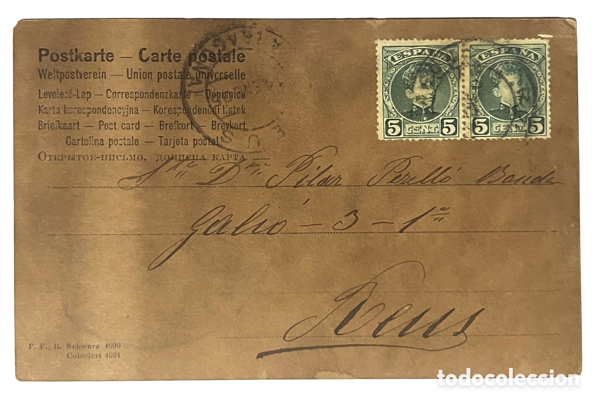 Postales: POSTAL DE NI&Ntilde;A - CIRCULADA EN 1905 - Foto 2