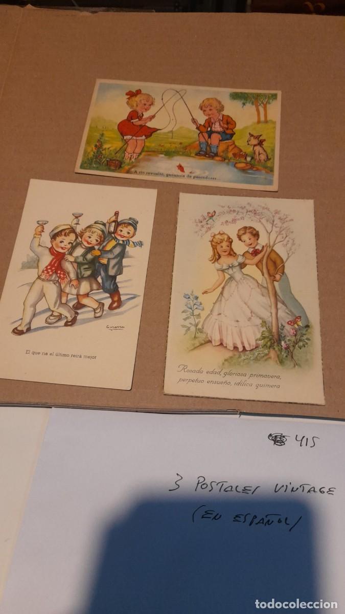 Postales: 3 POSTALES VINTAGE ( NI&Ntilde;OS ) - Foto 1
