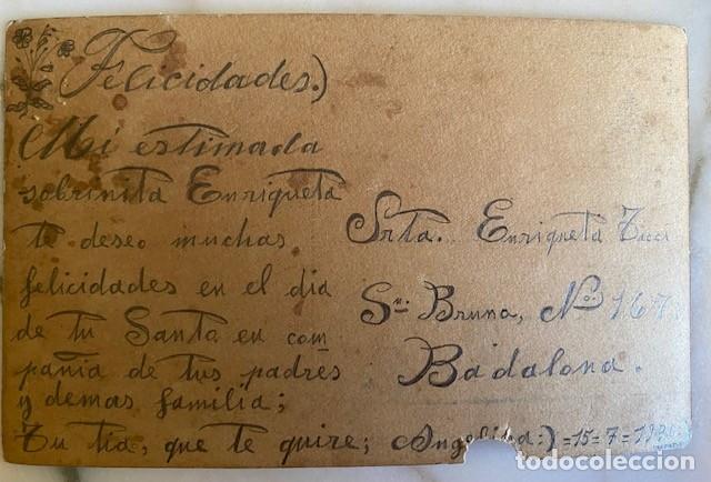 Postales: Postal coloreada ni&ntilde;a escrita 1930 - Foto 2