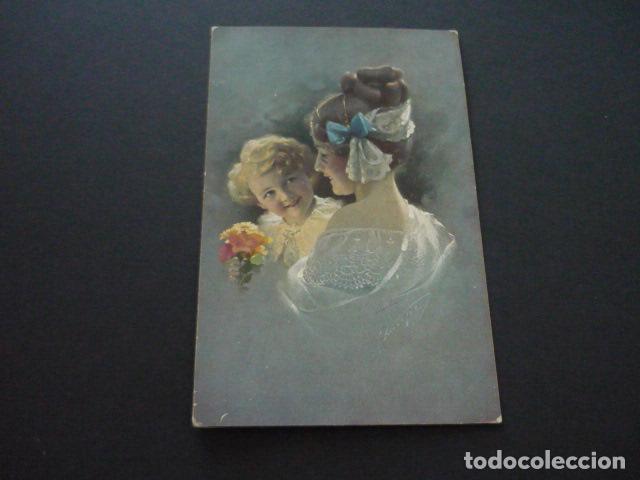 Postales: MADRE CON NI&Ntilde;O POSTAL - Foto 1