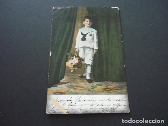 Postales: NI&Ntilde;O CON RAMO POSTAL - Foto 1