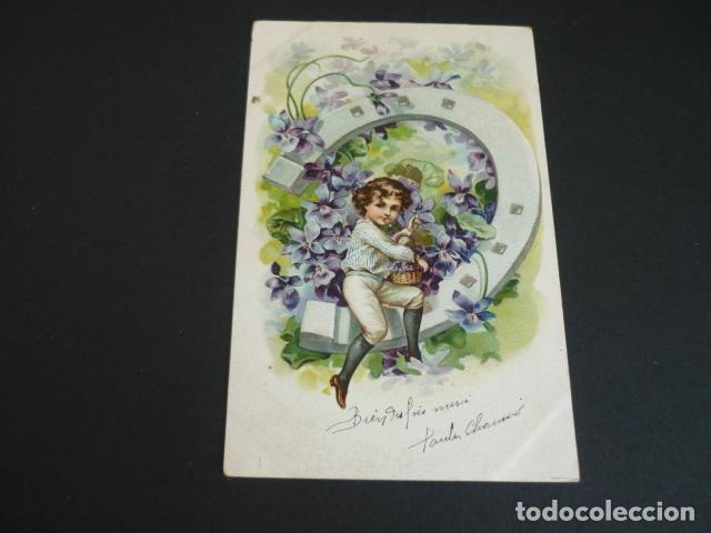 Postales: NI&Ntilde;O CON HERRADURA POSTAL - Foto 1