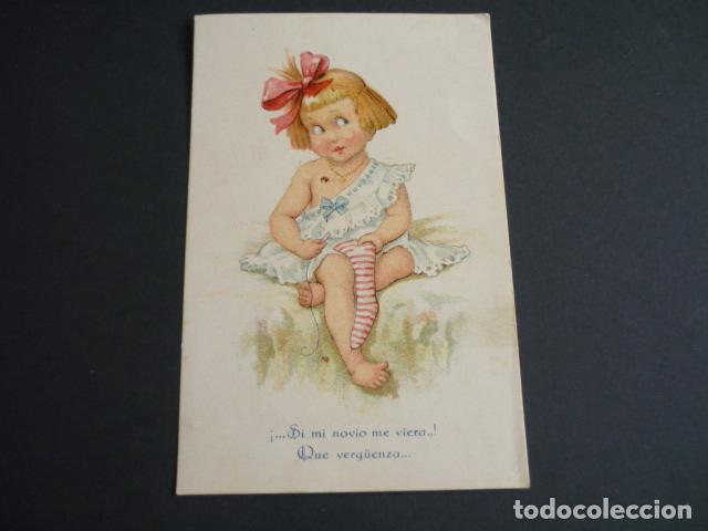 Postales: NI&Ntilde;A CON CALCETIN POSTAL - Foto 1