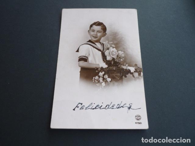 Postales: NI&Ntilde;O CON FLORES POSTAL - Foto 1