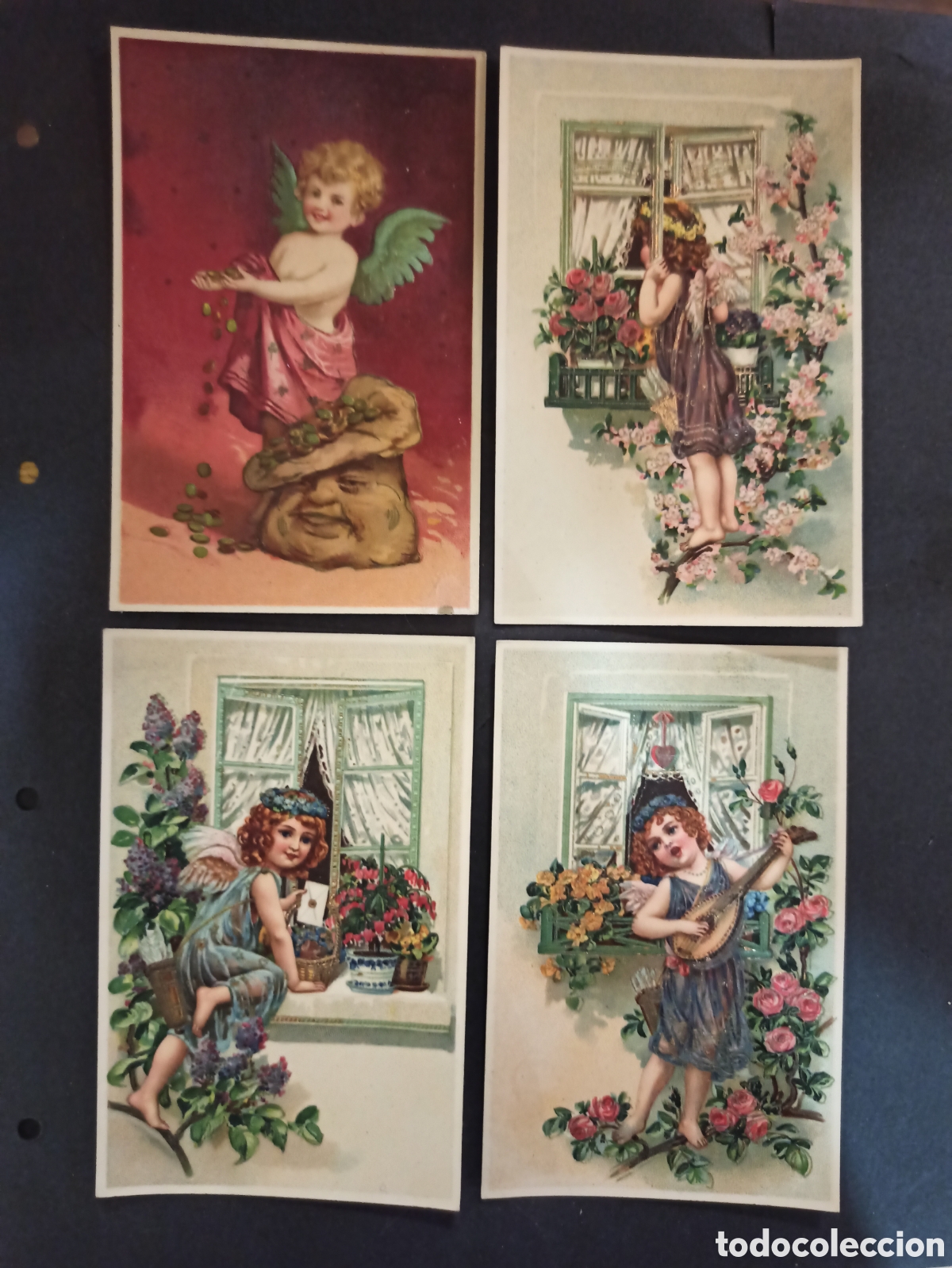 Postales: 4 postales antiguas infantiles. Sin circular. - Foto 1