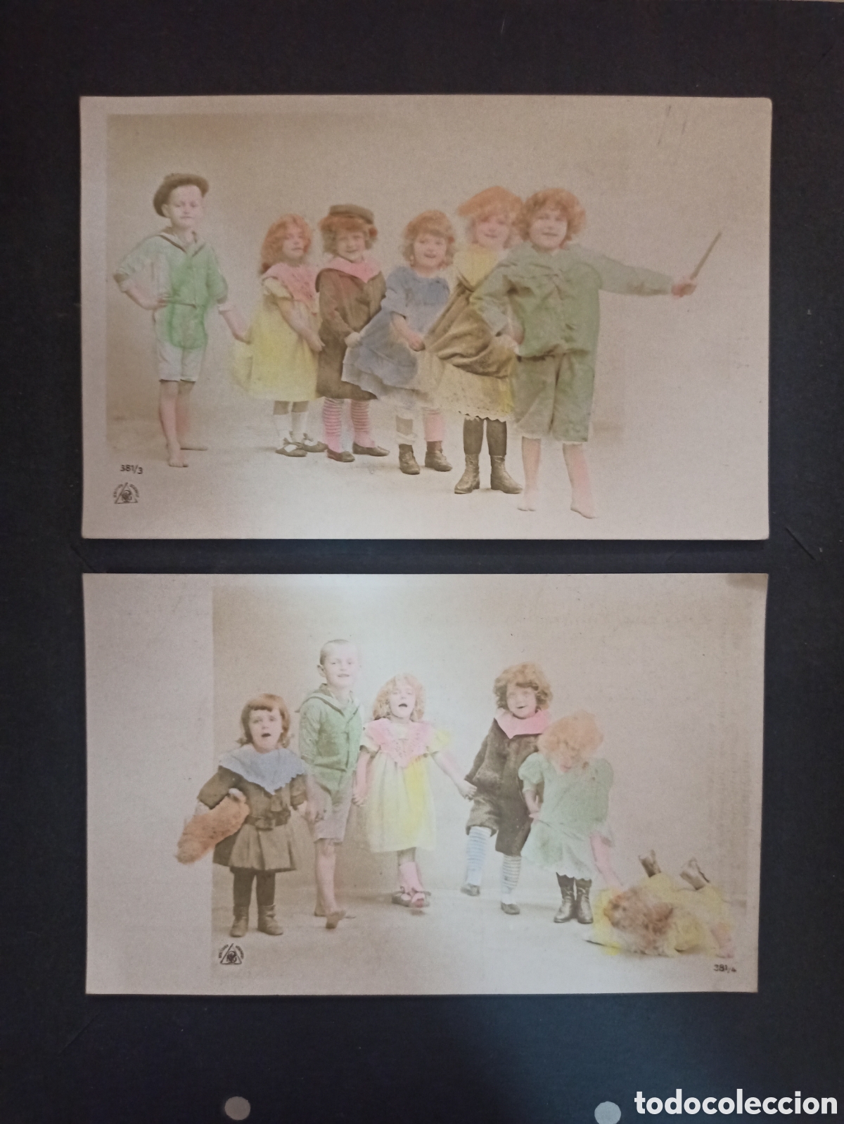Postales: 2 Postales antiguas infantiles. Sin circular. - Foto 1