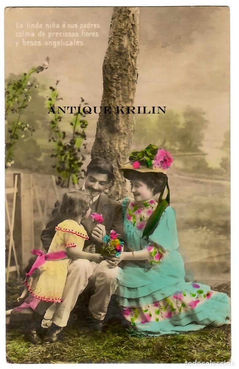 Postales: POSTAL DE NI&Ntilde;OS / ESCRITA AL DORSO 1908 - Foto 1