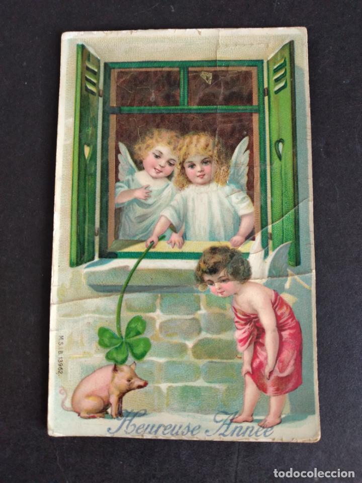 Postales: ANGELES Y CERDITO - Foto 1