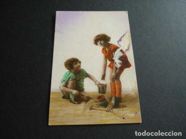 Postales: NI&Ntilde;OS EN LA PLAYA POSTAL - Foto 1