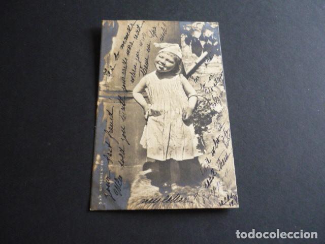 Postales: NI&Ntilde;A CON CESTA DE FLORES POSTAL - Foto 1