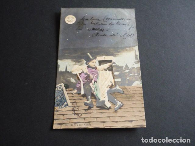 Postales: NI&Ntilde;OS EN TEJADO POSTAL - Foto 1