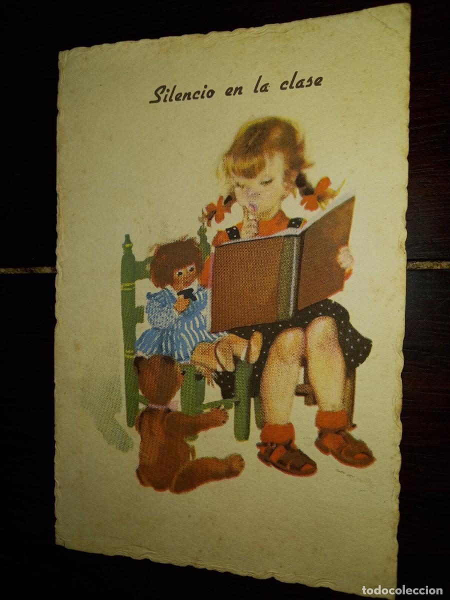 Postales: N&ordm; 52051 POSTAL NI&Ntilde;OS SILENCIO EN LA CLASE - Foto 1