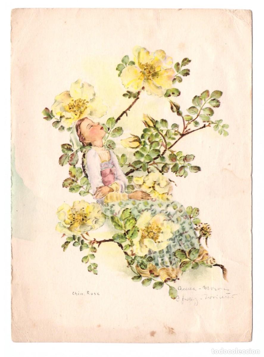 Postales: NI&Ntilde;A CON FLORES - Foto 1