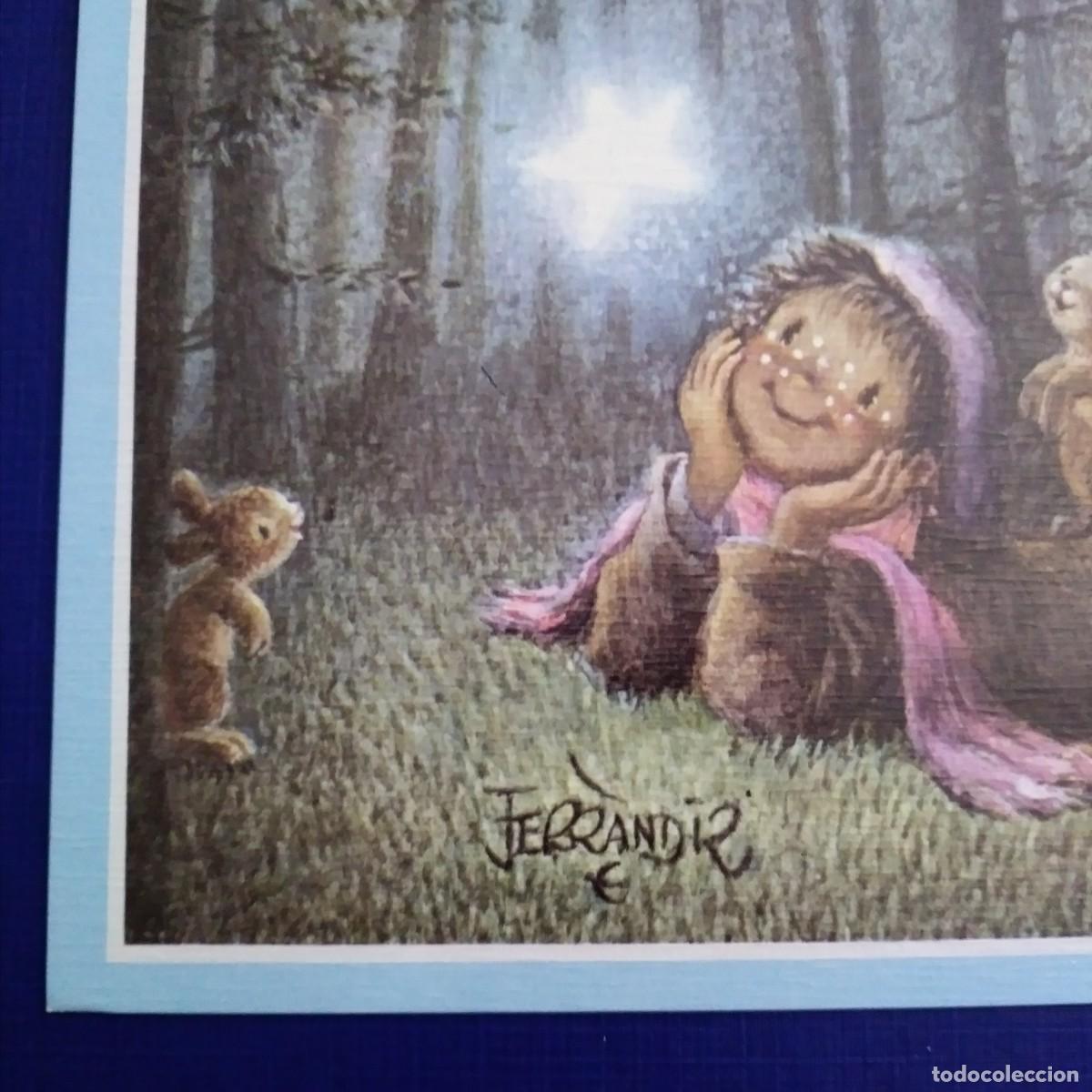 Postales: Postal de ni&ntilde;o mirando estrella - FERR&Aacute;NDIZ - Foto 2