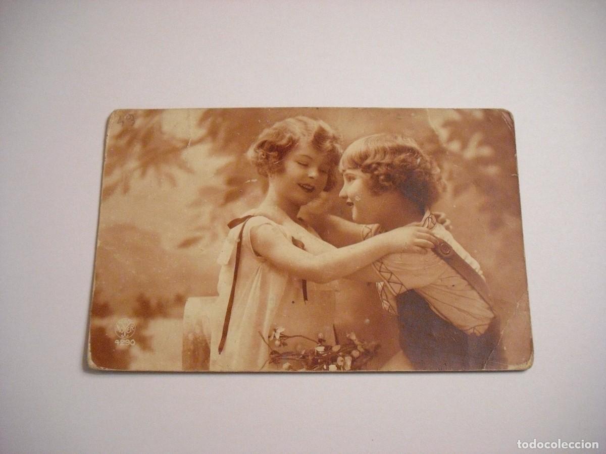 Postales: ANTIGUA POSTAL DE DOS NI&Ntilde;OS , ESCRITA - Foto 1