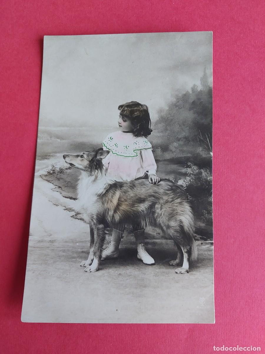 Postales: Antigua Postal Ni&ntilde;o Escrita y Sellada 1908 - Foto 1