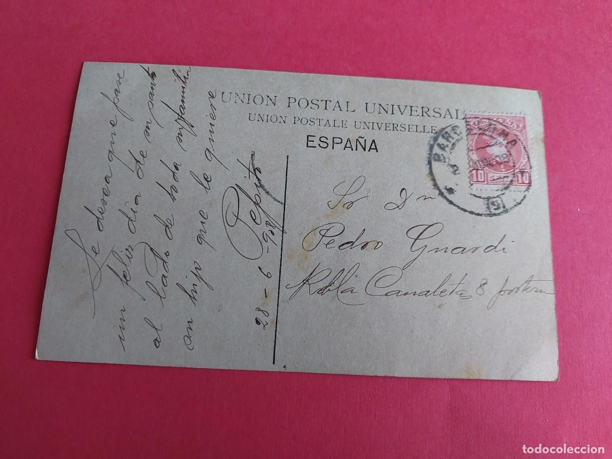 Postales: Antigua Postal Ni&ntilde;o Escrita y Sellada 1908 - Foto 2