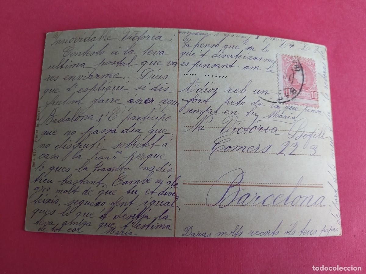 Postales: Antigua Postal Ni&ntilde;o Escrita y Sellada 1908 - Foto 2