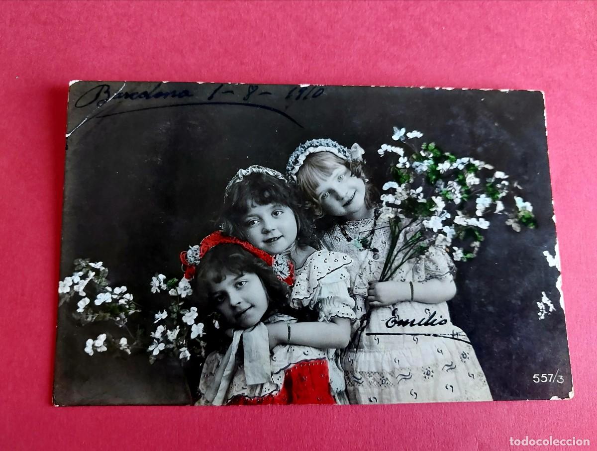 Postales: Antigua Postal Ni&ntilde;o Escrita 1910 - Foto 1