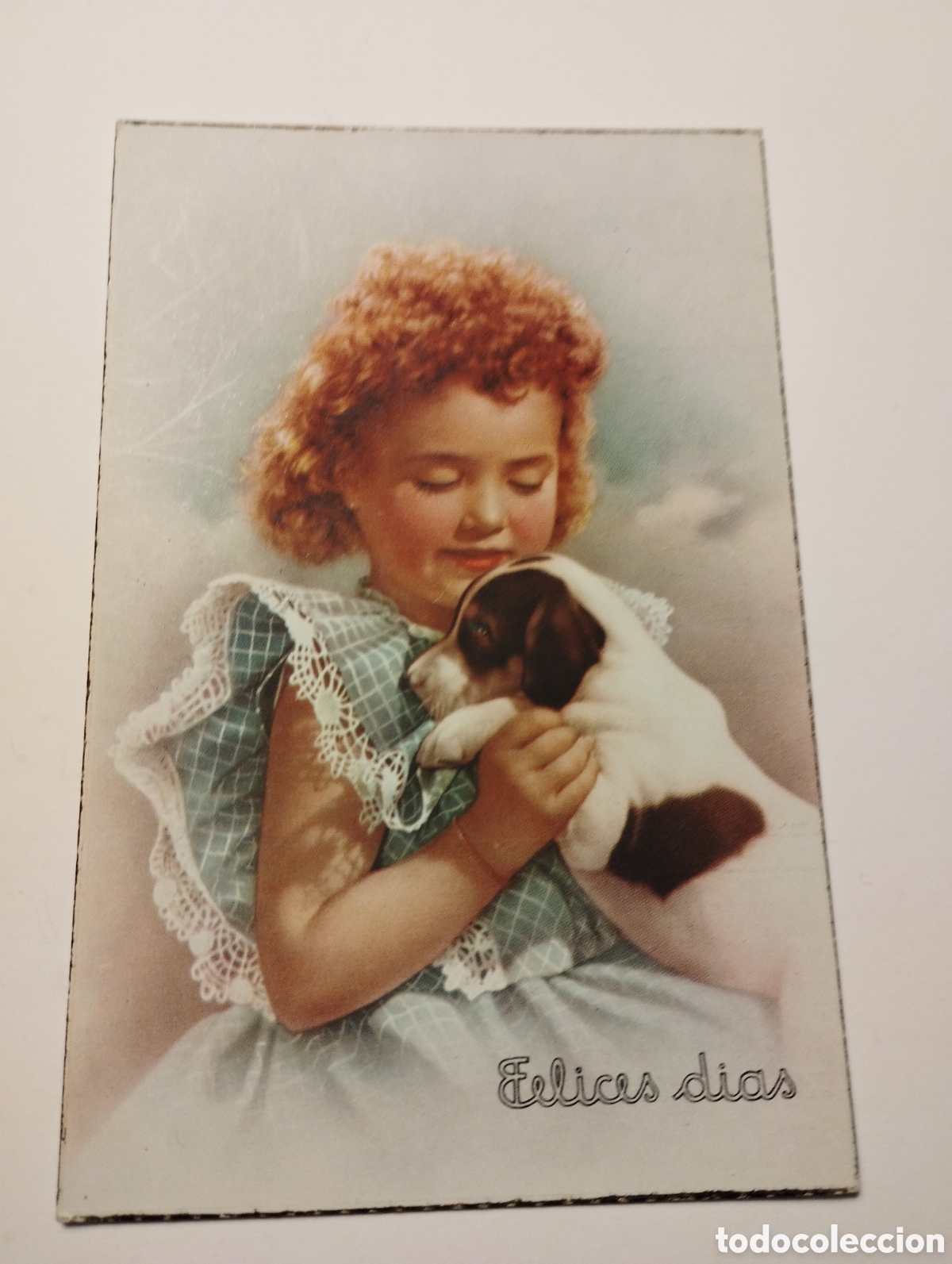 Postales: POSTAL NI&Ntilde;A CON PERRO - Foto 1