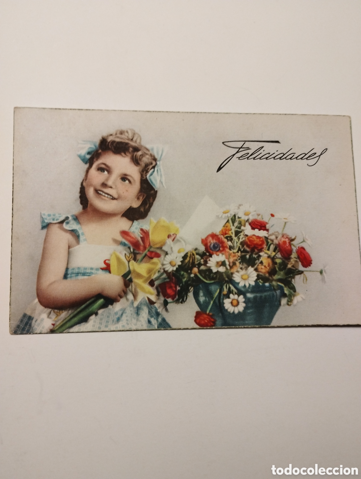 Postales: POSTAL NI&Ntilde;A CON FLORES - Foto 1