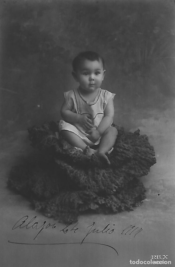 Postales: ANTIGUA POSTAL-BEB&Eacute; SENTADO (1917) - Foto 1