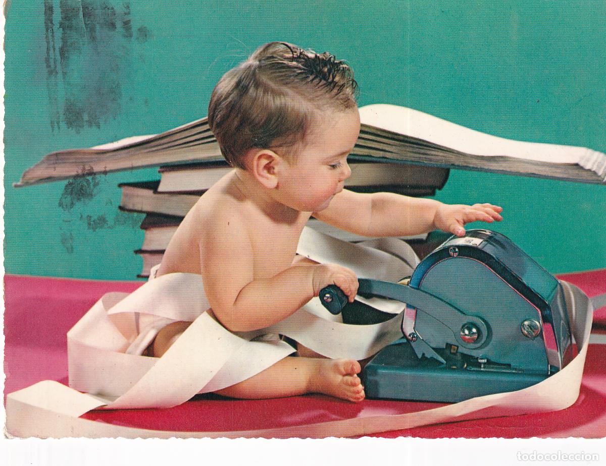 Postales: NI&Ntilde;O CON CALCULADORA - Foto 1
