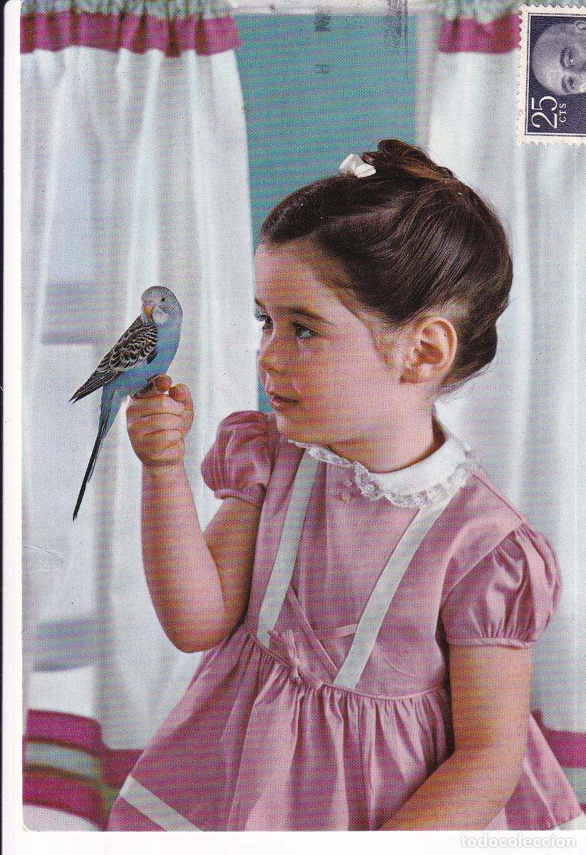 Postales: NI&Ntilde;A CON PAJARITO - Foto 1