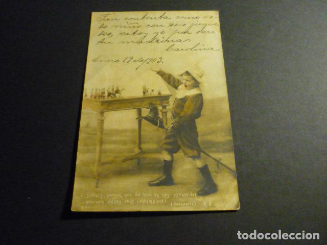Postales: NI&Ntilde;O JUGANDO ANTIGUA POSTAL - Foto 1