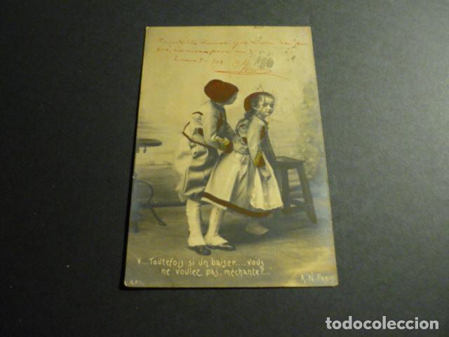 Postales: NI&Ntilde;OS ELEGANTES ANTIGUA POSTAL - Foto 1