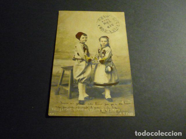 Postales: NI&Ntilde;OS ELEGANTES ANTIGUA POSTAL - Foto 1