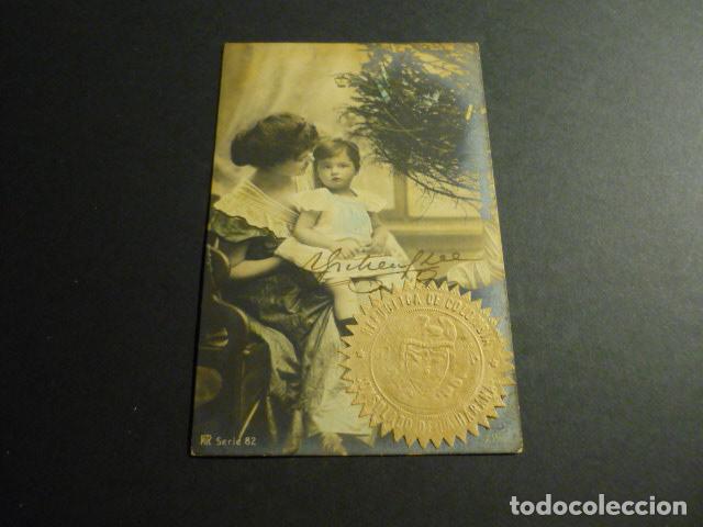 Postales: NI&Ntilde;O CON MADRE ANTIGUA POSTAL - Foto 1
