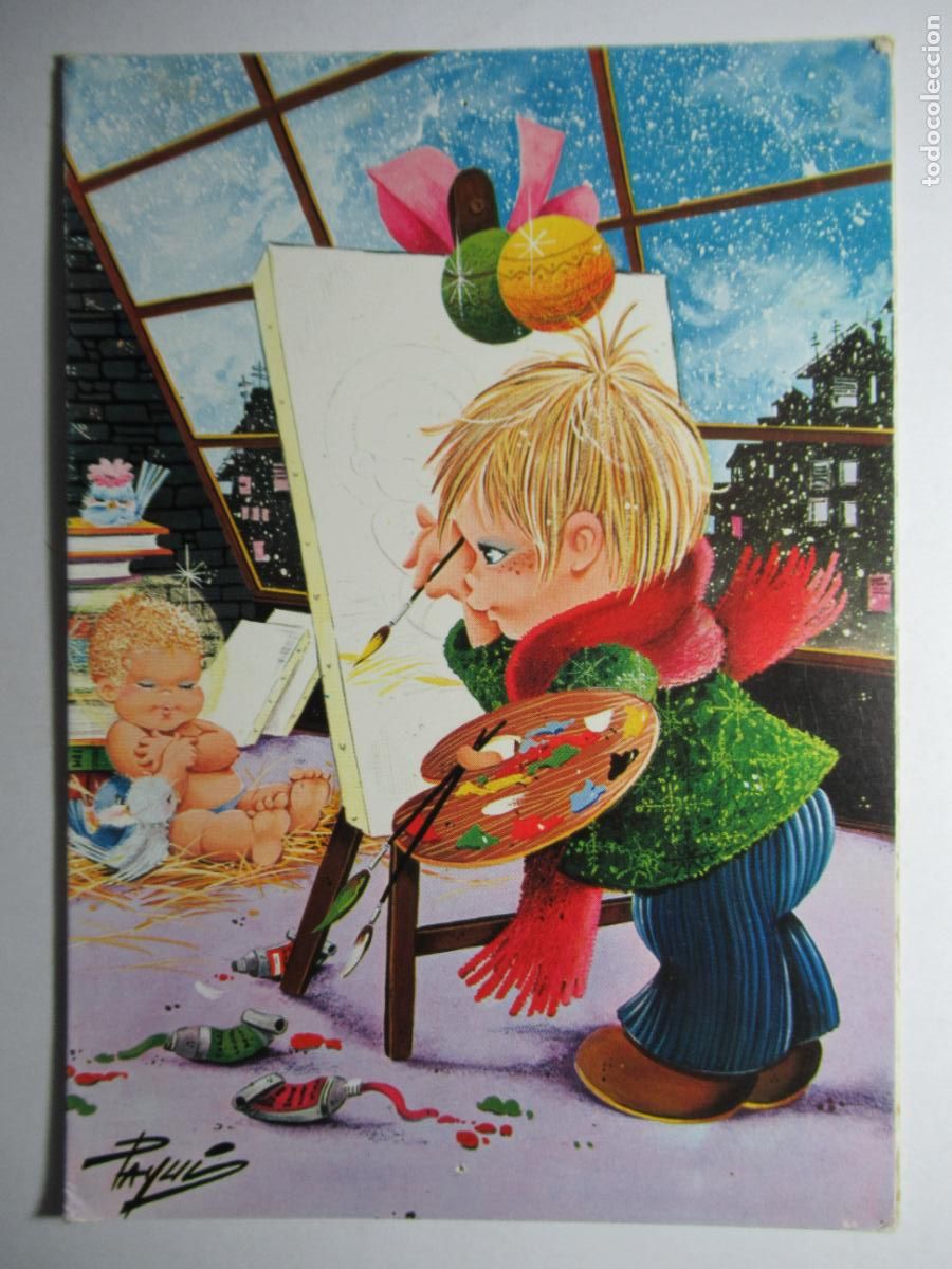 Postales: Ni&ntilde;o pintor - Foto 1