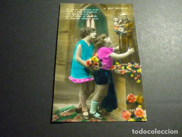 Postales: NI&Ntilde;AS CON SAN ANTONIO POSTAL - Foto 1