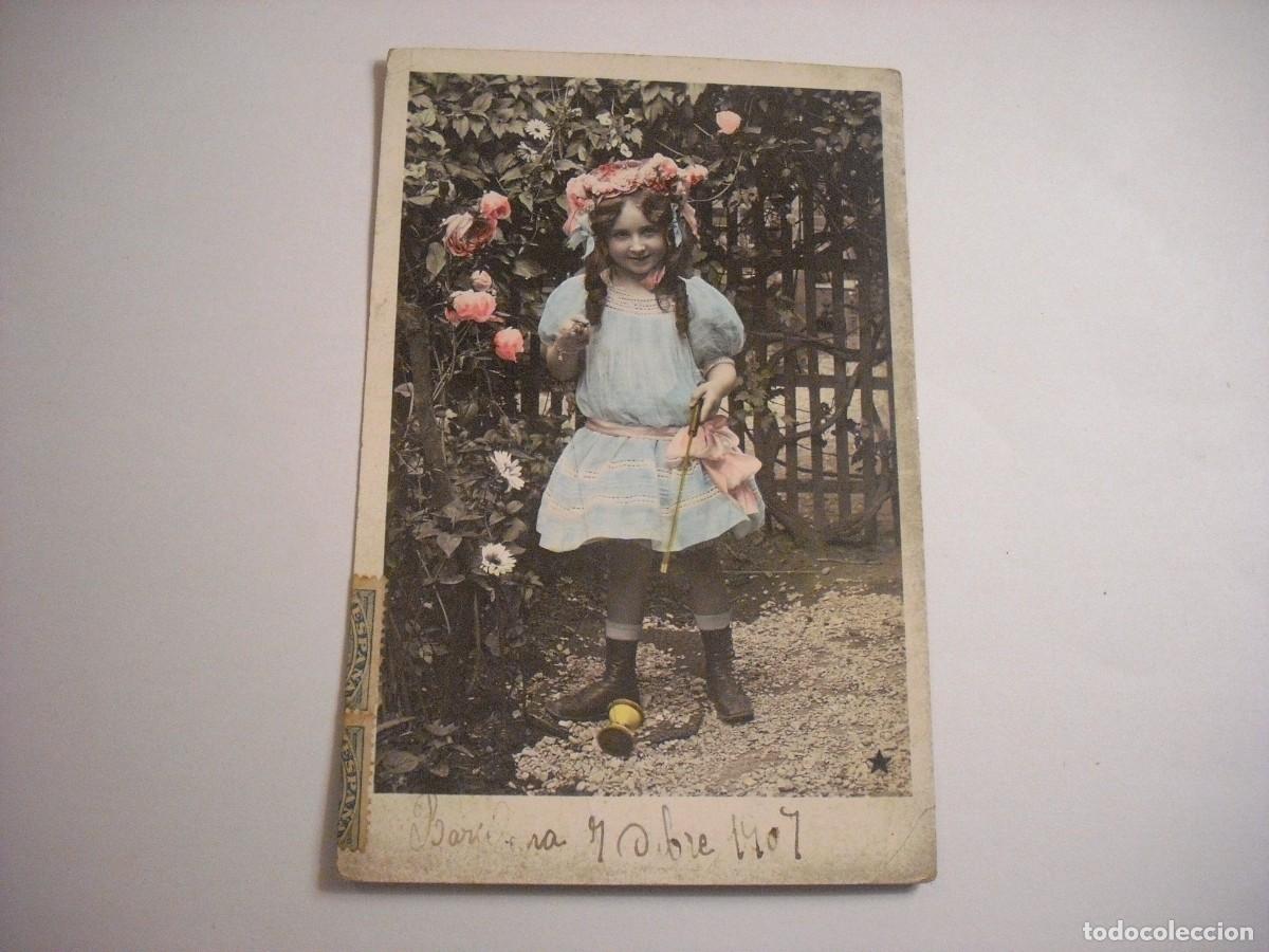 Postales: ANTIGUA POSTAL DE NI&Ntilde;A. CIRCULADA 1907 - Foto 1