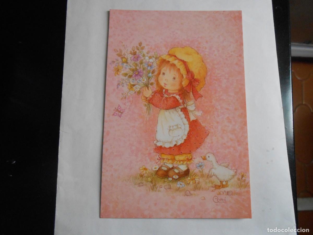 Postales: NI&Ntilde;A con RAMO y PATITO - Foto 1