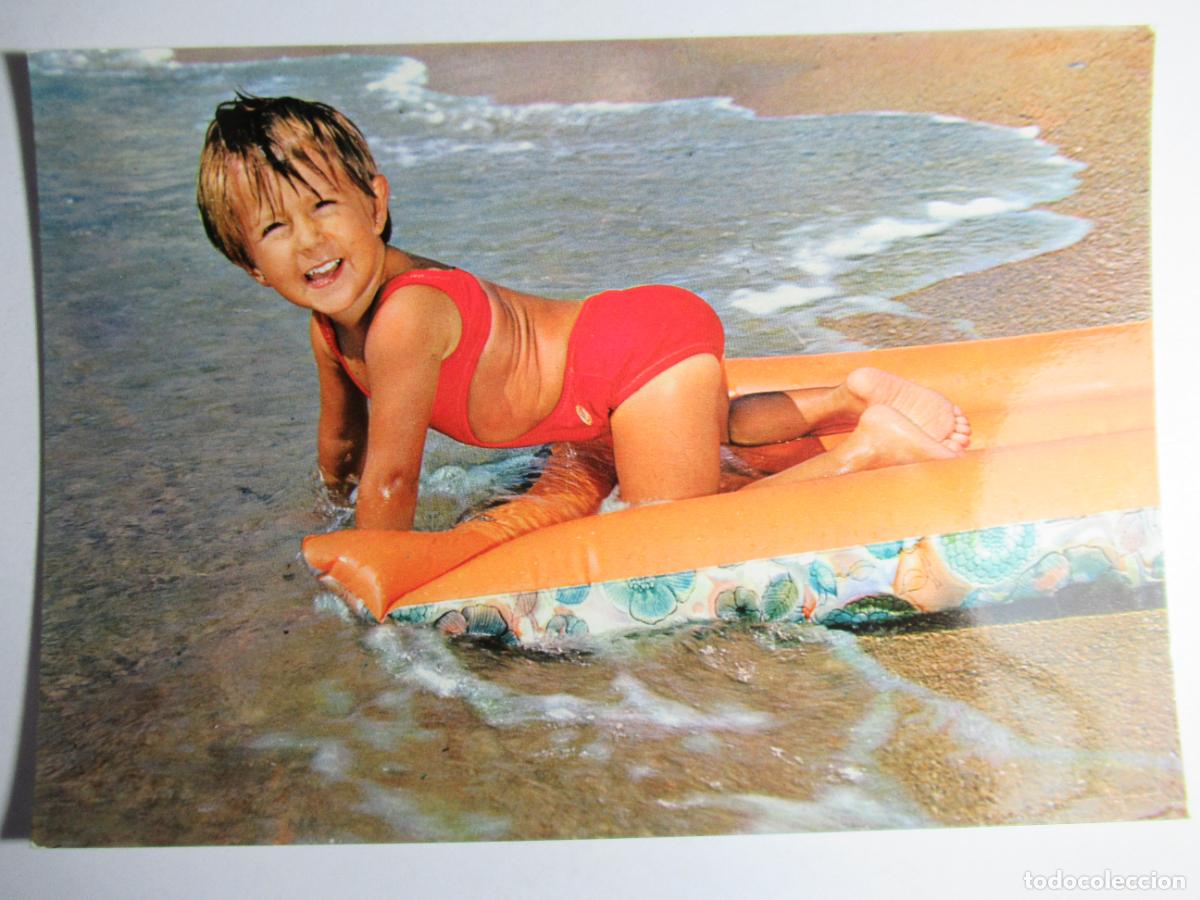 Postales: Postal ni&ntilde;o en la playa - Foto 1