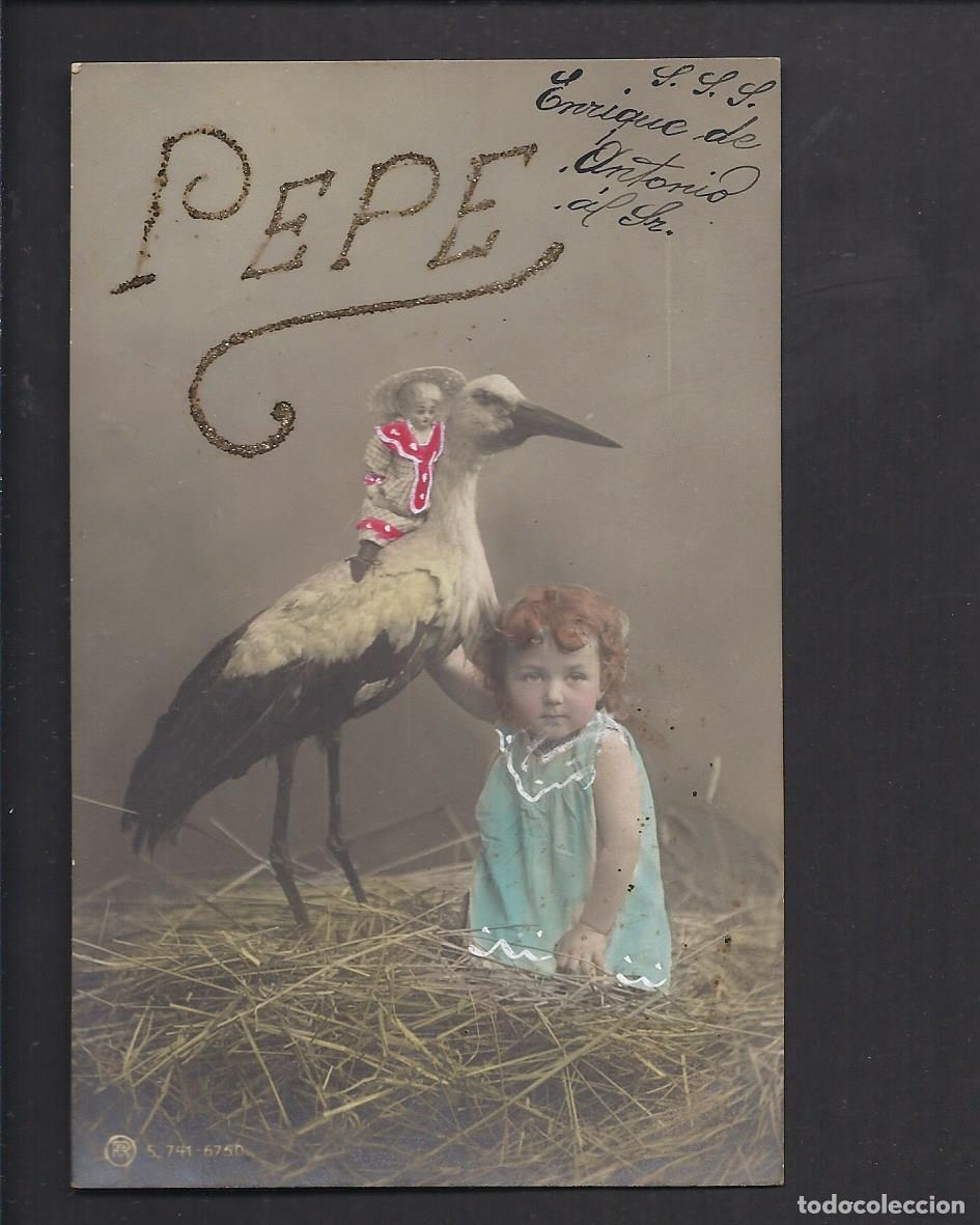 Postales: Antigua postal. Ni&ntilde;a con mu&ntilde;eca. Circulada 1907 - Foto 1