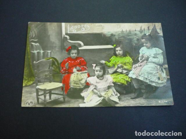 Postales: NI&Ntilde;AS HACIENDO LABORES POSTAL - Foto 1