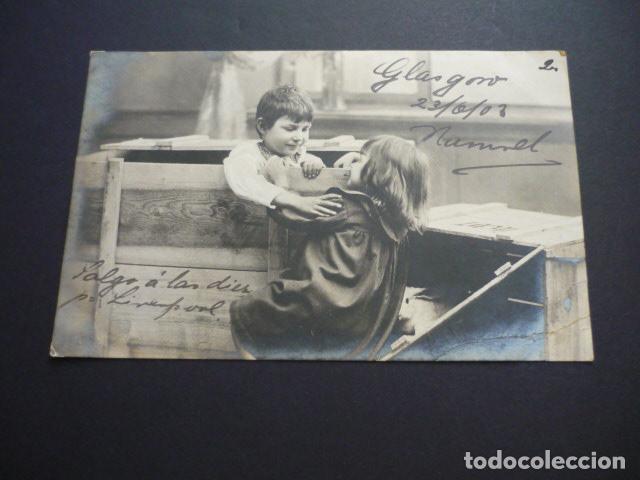 Postales: NI&Ntilde;OS EN CAJAS POSTAL - Foto 1