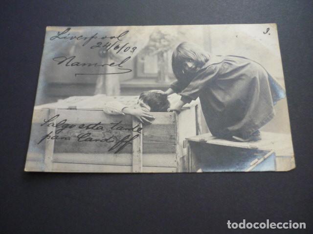Postales: NI&Ntilde;OS EN CAJAS POSTAL - Foto 1