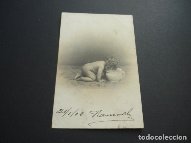 Postales: NI&Ntilde;O CON ORINAL POSTAL - Foto 1