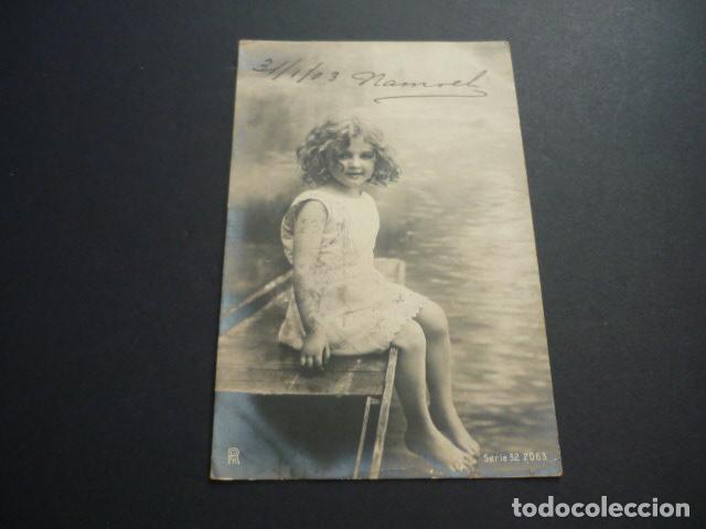 Postales: NI&Ntilde;A EN BARCA POSTAL - Foto 1