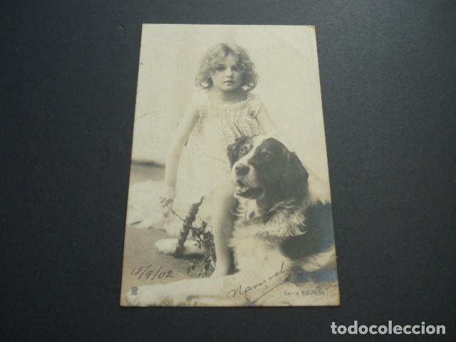 Postales: NI&Ntilde;A CON PERRO POSTAL - Foto 1