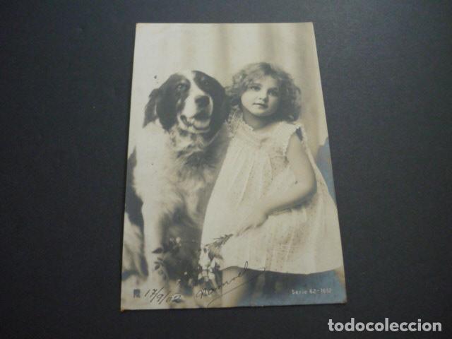 Postales: NI&Ntilde;A CON PERRO POSTAL - Foto 1
