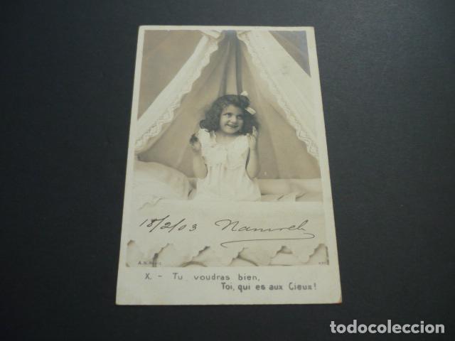 Postales: NI&Ntilde;A EN LA CAMA POSTAL - Foto 1