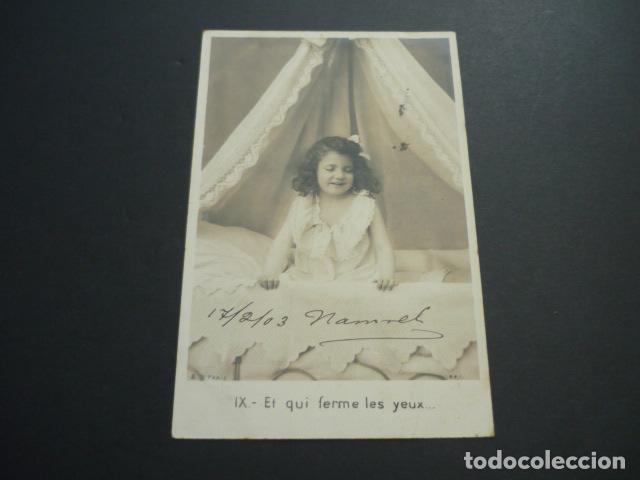 Postales: NI&Ntilde;A EN LA CAMA POSTAL - Foto 1