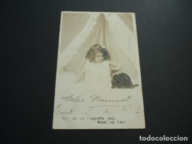Postales: NI&Ntilde;A EN LA CAMA POSTAL - Foto 1