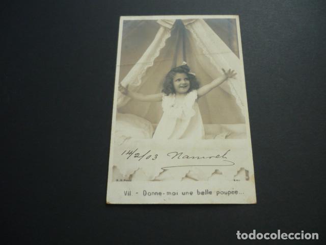 Postales: NI&Ntilde;A EN LA CAMA POSTAL - Foto 1